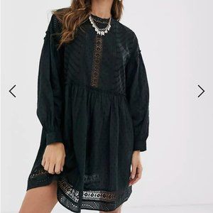 Black Long sleeve mini dress